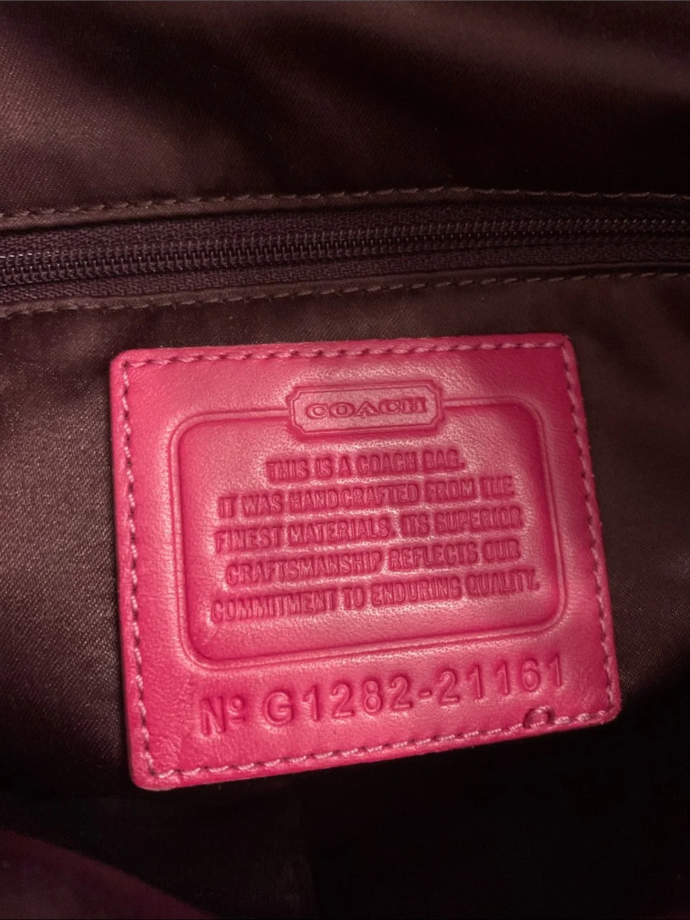 Coach Poppy Signature Grey and Black Tote with Pink Accents & 3 Hang Tags - Picture 9 of 14